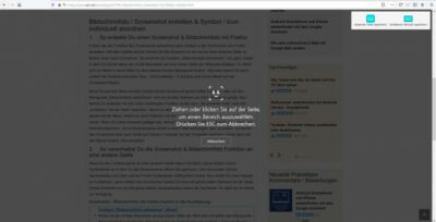 Bildschirmfoto, Screenshot mit Firefox machen