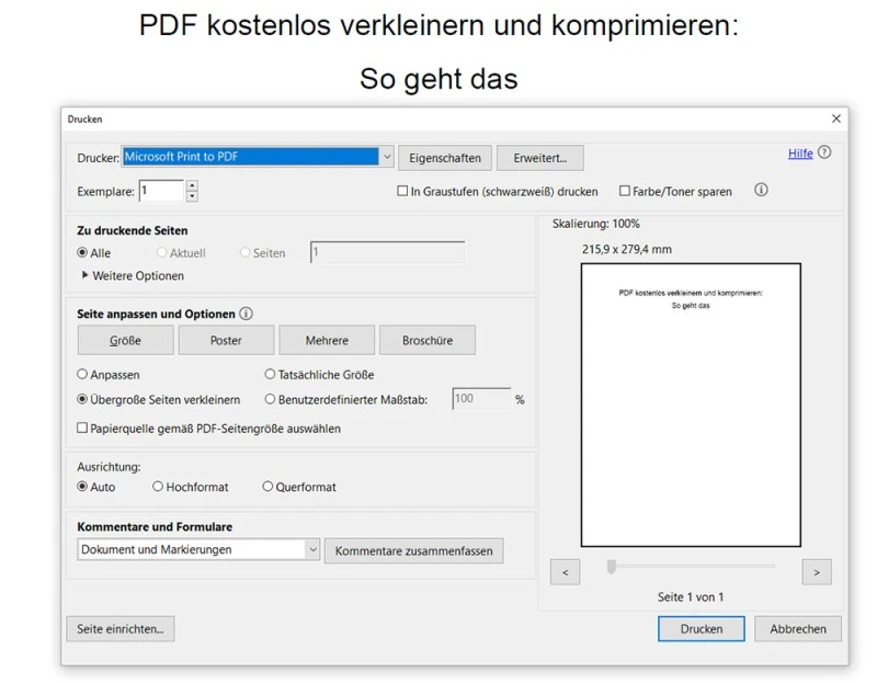 PDF komprimieren: Einfach kostenlos Dokumente verkleinern Foto