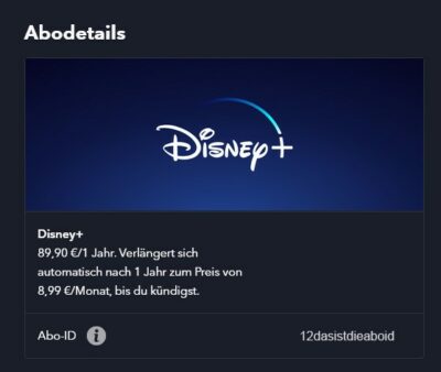 Was ist die Disney Abo ID? Dort findest du sie, dazu brauchst sie. Alle Infos.