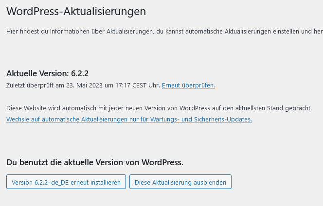 WordPress 6.2.2 veröffentlicht: So kannst Du updaten. Foto